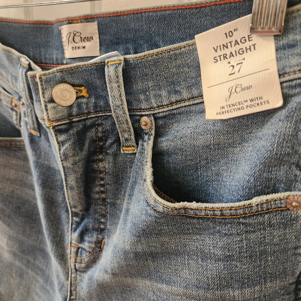 J.Crew Vintage Straight Jeans 27 10" High Rise Light Wash NWT - Picture 2 of 4